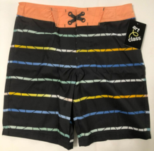 Art Class Boy&#39;s Striped Board Shorts Swim Trunks UPF 50+ NWT Size: (8 Husky) - £9.59 GBP