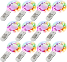 12 Pack Fairy Lights Battery Operated with Timer 6.5Feet Silver Wire 20 Leds Wat - £24.57 GBP