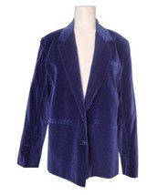 Vintage Stocking Blue Velvet Blazer Size 36 Blazer Jacket - $28.49