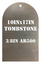 10&quot; x 17&quot; x 3/8&quot; AR500 Cowboy Action Tombstone Silhouette Steel Shooting Target - £59.16 GBP