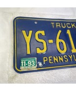 Vintage Pennsylvania 1993 TRUCK License Plate, YS 61443, Blue Beauty - $4.95