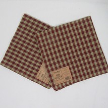 Wood River Textiles Madder Red Village Gingham 2-PC Dinner Napkin Set - $16.00