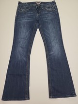 Be Rock For Express Womens Barely Boot Distressed Blue Jeans Size 10 - £9.55 GBP