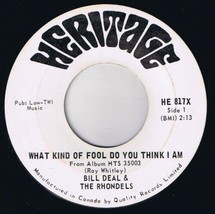 Bill Deal Rhondels What Kind Of Fool Do You Think I Am 45 rpm You Ready For This - £2.96 GBP