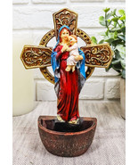 Madonna Our Lady Of Grace With Child Jesus Water Font Wall Decor Rosary ... - $23.28 CAD