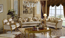 Opulent Gold &amp; Ivory 6-Piece Living Room Set - $151,812.38 MXN