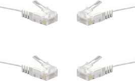 Cat6 Ethernet Patch Cable Short 4 Pack 6 Inch Flat Ethernet Cable Computer LAN C - £16.38 GBP