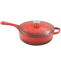 Crock Pot Artisan 3.5 Quart Enameled Cast Iron Deep Sauté Pan With Self B - $124.97