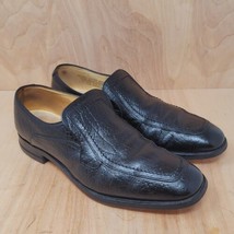 Vintage Stuart McGuire Men’s Loafers Sz 10 M Black Leather Textured Dres... - $95.87