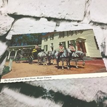 Vintage Postcard Powel Coach At West Front Mount Vernon  - £4.66 GBP
