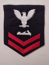 USN PATTERNMAKER PM2 E5 PO2 RATING BADGE FOR BLUE UNIFORM - NEW NEVER WORN - $3.05