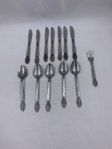United Silver Co. Stainless Japan US14 Design Lot of 13 Mixed Pieces - $37.16
