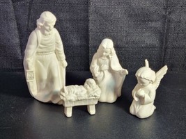 Goebel White Bisque Mary Joseph Baby Jesus Holy Family Nativity Set 1958... - £46.40 GBP