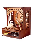 mandir temple for home with Led spot Light wooden pooja puja height 15.5 in - £67.96 GBP