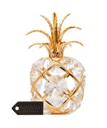 24k Gold Plated Pineapple Ornament Made with Genuine Matashi Crystals - $23.99