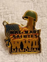 Vintage Walmart Salutes WWII WW2 Memorial Pin Patriotic US Army Veterans - £9.69 GBP