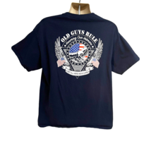 Old Guys Rule Navy Blue Double Graphic T-Shirt XL Military Patriotic USA Flag - £19.77 GBP