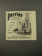 1954 Perrier Sparkling water Ad - drink to your own good health - £14.74 GBP