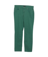 EILEEN FISHER Emerald Green Lightweight Sanded Stretch Denim Slim Ankle ... - $95.31 CAD