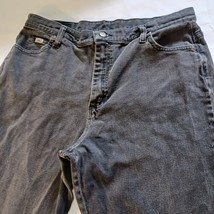 Lee M.R. Faded Black Denim Jeans Pocketed High Rise Women’s Size 16 Long image 7