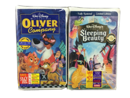 Oliver &amp; Company &amp; Sleeping Beauty VHS Video Movies Disney Masterpiece S... - £8.80 GBP