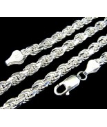 5MM Solid 925 Sterling Silver DIAMOND CUT ROPE CHAIN Bracelet or Necklac... - £45.97 GBP+