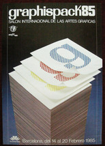 Original Poster Spain Graphispack Graphics Art Fair &#39;85 - £44.50 GBP
