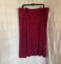 NWT Bob Mackie Wearable Art Pink Embossed Skirt Size 2X - £29.90 GBP