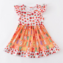 NEW Boutique Back to School Apples ABC Alphabet Girls Sleeveless Dress - £10.73 GBP