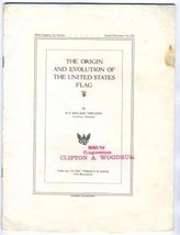 The Origin &amp; Evolution of the United States Flag Clifton Woodrum 1926 - £19.45 GBP