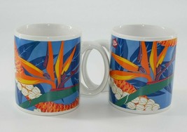 Hilo Hattie Set of 2 Bird Of Paradise Mugs Store Of Hawaii 1999 Island Heritage - £12.70 GBP