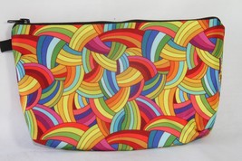 Pouch (new) AWESOME RAINBOW-COLORED PRINT ZIPPERED POUCH - £7.09 GBP
