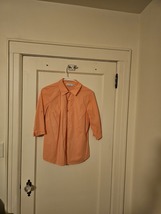 St. John&#39;s bay womens light orange medium button down 3/4 sleeves - €6,84 EUR