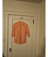 St. John&#39;s bay womens light orange medium button down 3/4 sleeves - €6,84 EUR