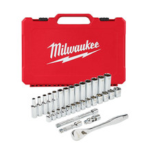 Milwaukee 48-22-9508 3/8-Inch Drive Durable Metric Ratchet and Socket Se... - £127.20 GBP