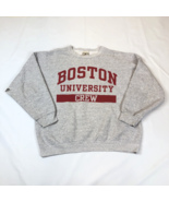 Vintage Boston University Crew Rowing Gray Crewneck Sweatshirt Mens Size... - $49.49
