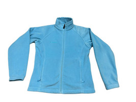 Columbia Women&#39;s Full Zip Mock Neck Blue Fleece Jacket Small - £20.34 GBP