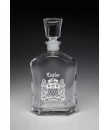 Taylor Irish Coat of Arms Whiskey Decanter (Sand Etched) - $974.28 MXN