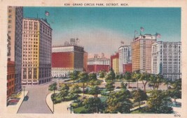 Detroit MI Michigan Grand Circus Park  Postcard E03 - £3.13 GBP