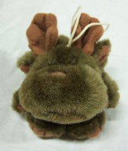 CUTE LITTLE PUFFKINS ROUND MOOSE 3&quot; Plush Stuffed Animal Ornament - £12.25 GBP