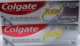 Lot of 2 Colgate Total Deep Clean Toothpaste 3.3 oz Exp 2/2025 - £9.41 GBP