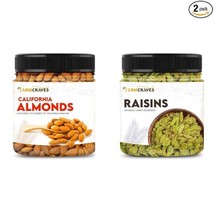 Premium Dry Fruits Combo Pack Whole Almonds Raisins 500GM - £15.02 GBP+