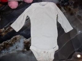Gerber LS White Snap Tee Bodysuit Size 3/6 Months Boy&#39;s NWOT - £7.81 GBP