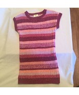 Mothers Day Crazy 8 dress sweater Size 4T pink stripe metallic short sle... - £13.56 GBP