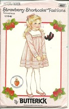 Butterick Sewing Pattern 4827 Girls Dress Size 2 3 4 Strawberry Shortcake New - £7.85 GBP