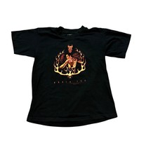 Vintage Bruce Lee Fire Graphic Martial Arts Giant Tag Black Men&#39;s Large - $1,842.66 MXN