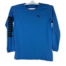 Puma Boys Long Sleeved Crew Neck T-Shirt Size L Blue - $9.50