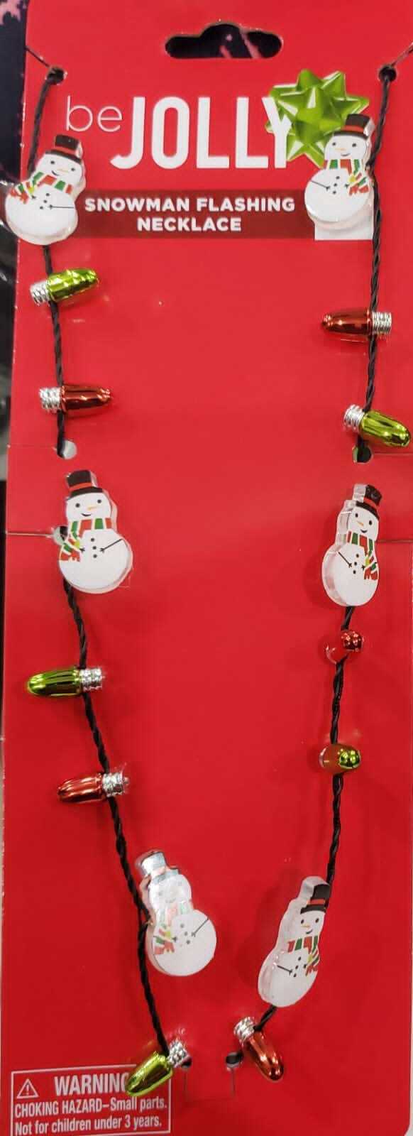 Be Jolly Snowman Flashing Necklace Item image 4