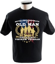 Never Underestimate An Old Man Vietnam Veteran T Shirt - £13.63 GBP+