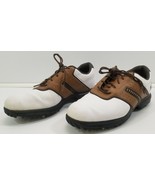 N) Nike Men's Air Tour Saddle Golf Shoes White Brown Size 9.5 - $29.69